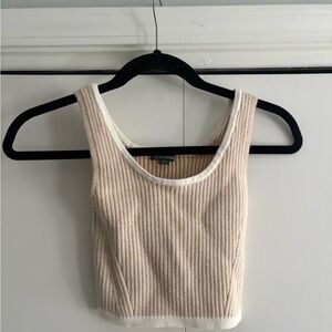 Wild Fable Ribbed Cream Crop Top